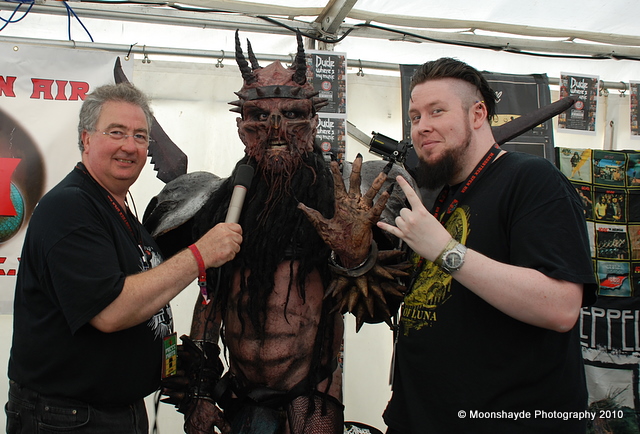 Oderus Urungus being interviewed for radio